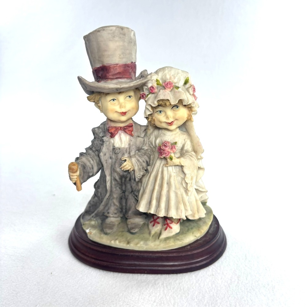 Vintage Giuseppe Armani Capodimonte Bride And Groom Figurine Florence Italy 1982